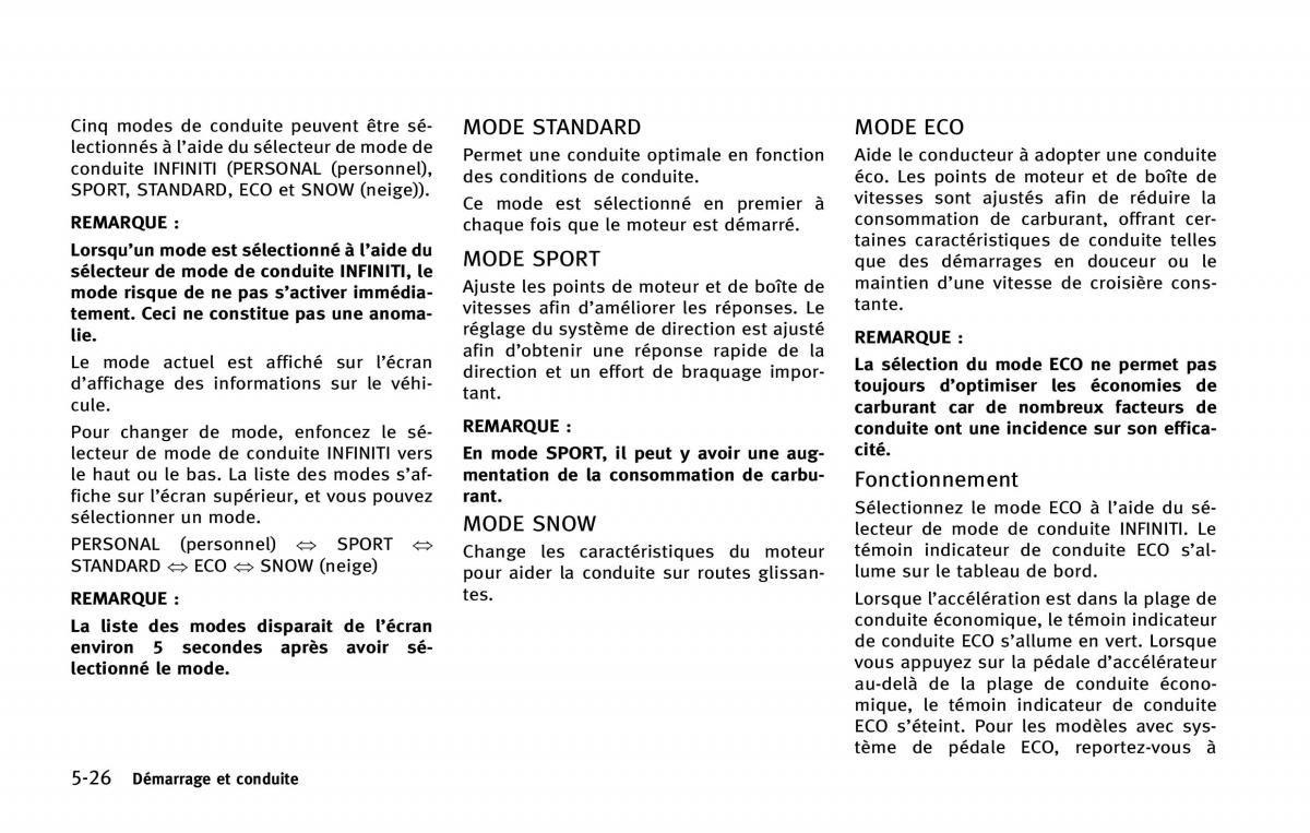 manual  Infiniti Q50 manuel du proprietaire / page 231