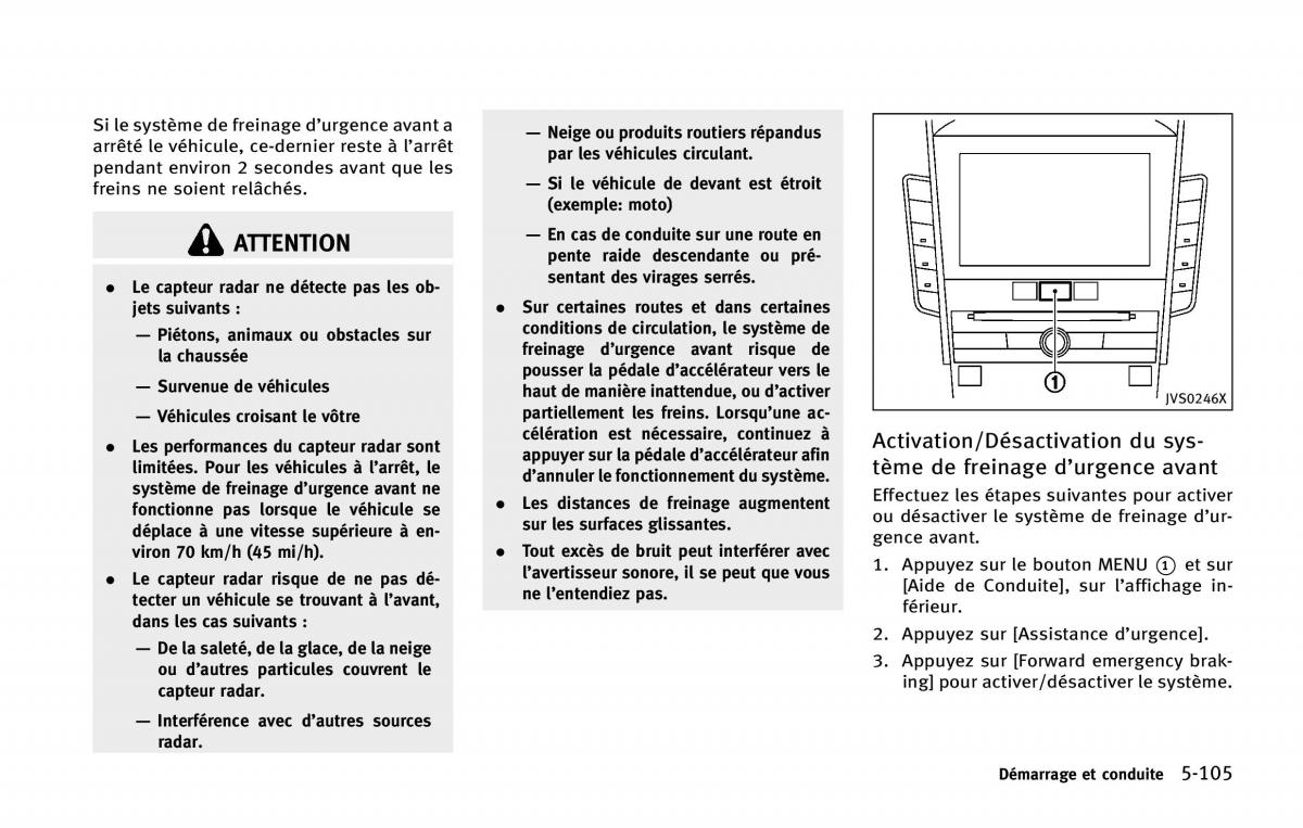 manual  Infiniti Q50 manuel du proprietaire / page 310