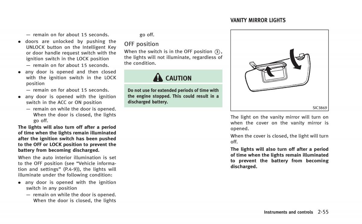 Infiniti Q60 Coupe owners manual / page 126