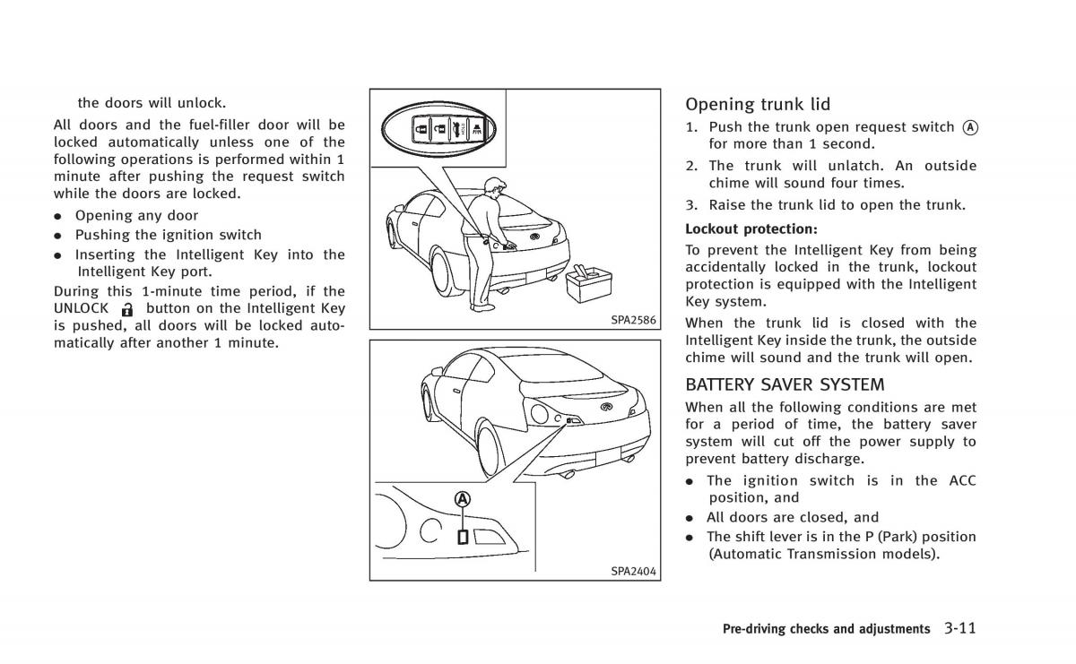 Infiniti Q60 Coupe owners manual / page 142