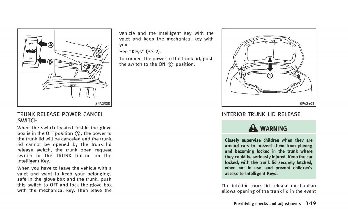 Infiniti Q60 Coupe owners manual / page 150