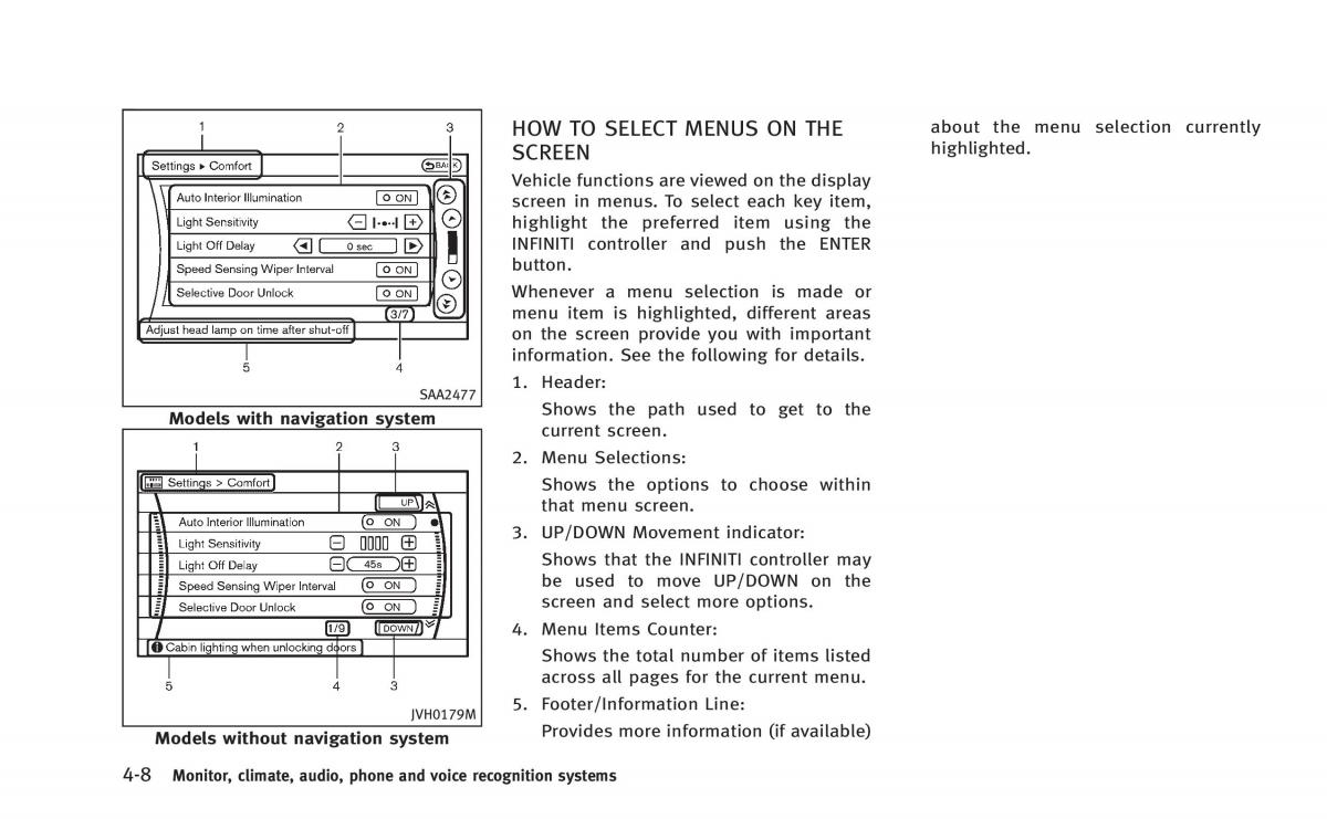 Infiniti Q60 Coupe owners manual / page 171