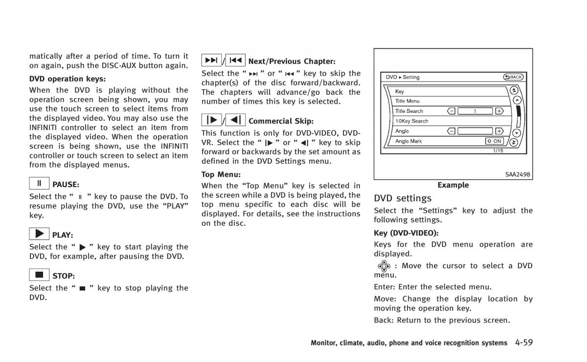 Infiniti Q60 Coupe owners manual / page 222