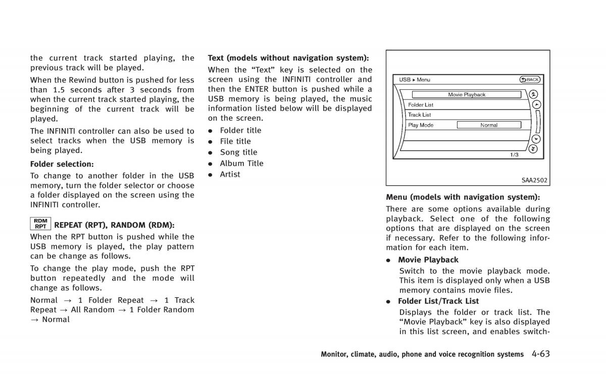 Infiniti Q60 Coupe owners manual / page 226