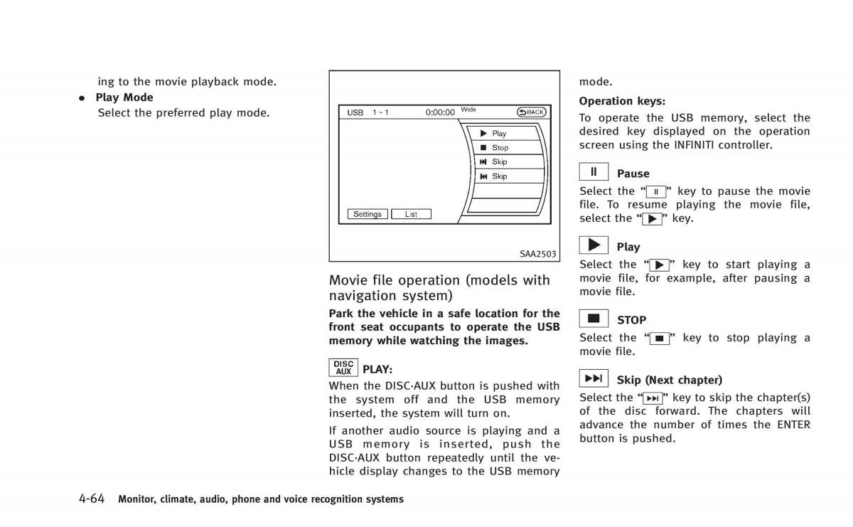 Infiniti Q60 Coupe owners manual / page 227