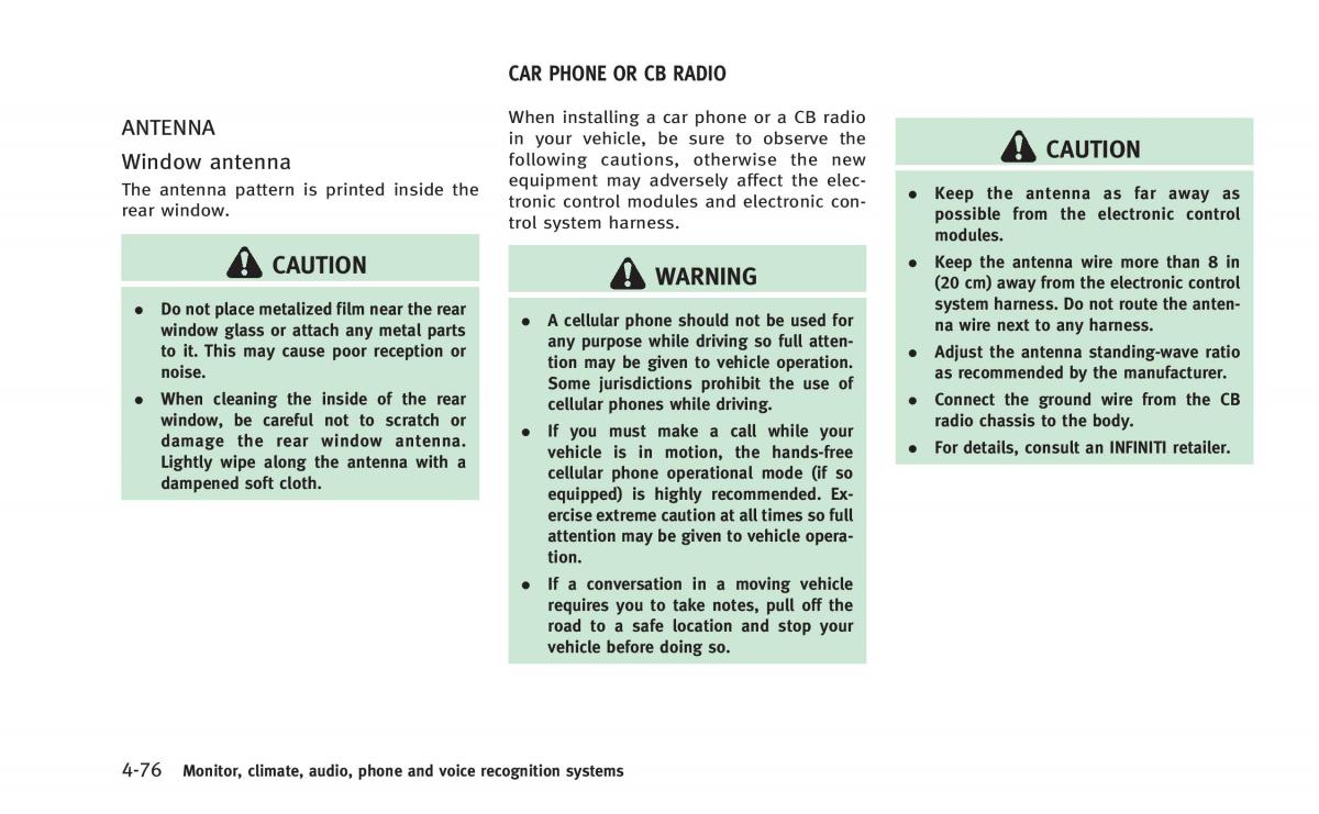 Infiniti Q60 Coupe owners manual / page 239