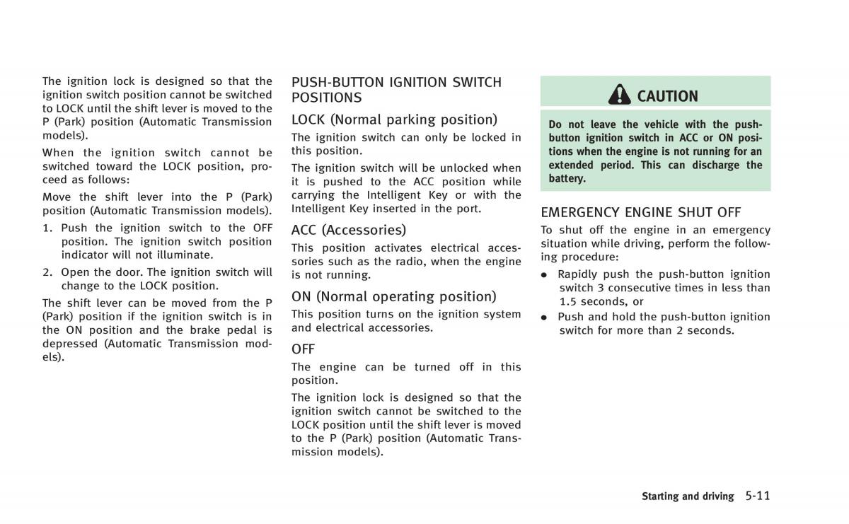 Infiniti Q60 Coupe owners manual / page 304