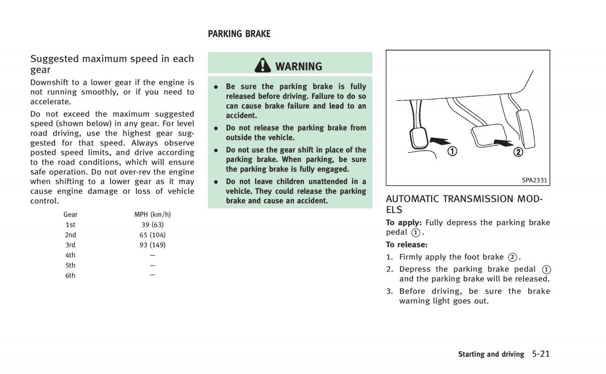 Infiniti Q60 Coupe owners manual / page 314