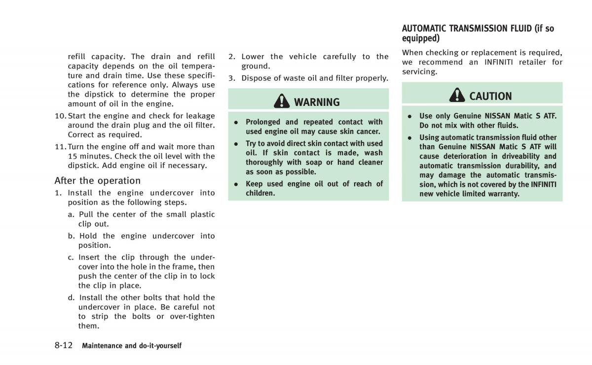 Infiniti Q60 Coupe owners manual / page 393