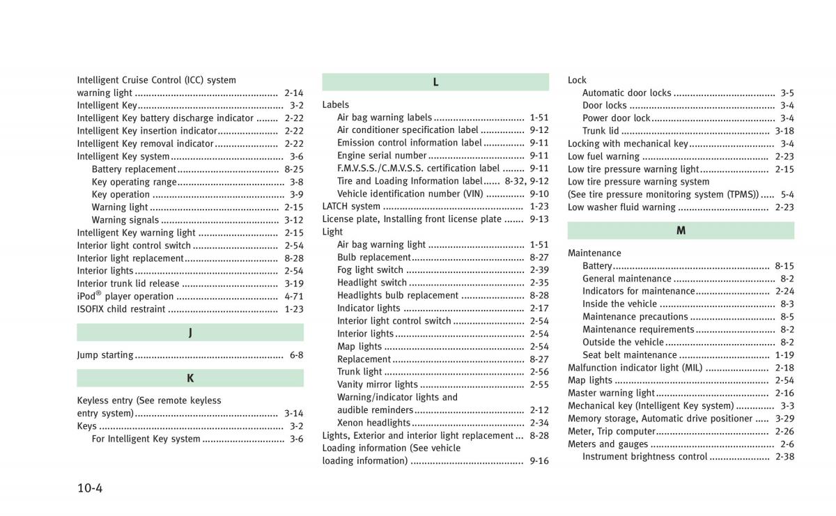 Infiniti Q60 Coupe owners manual / page 451