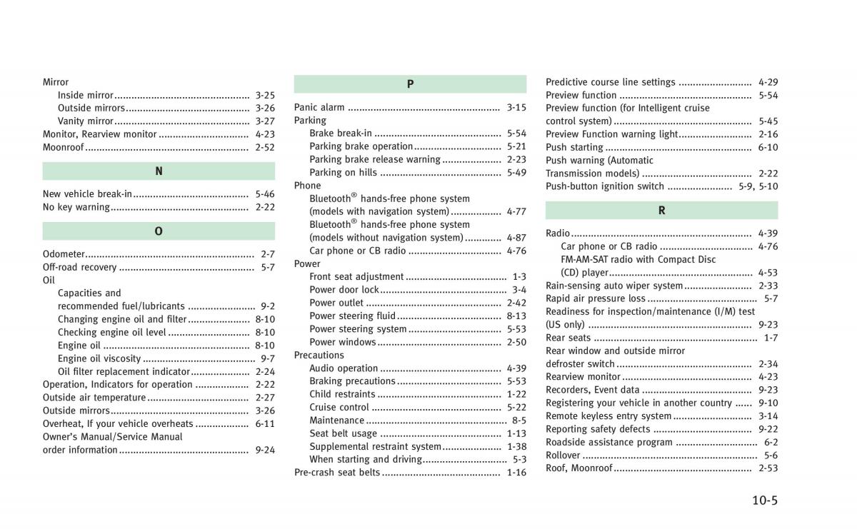 Infiniti Q60 Coupe owners manual / page 452