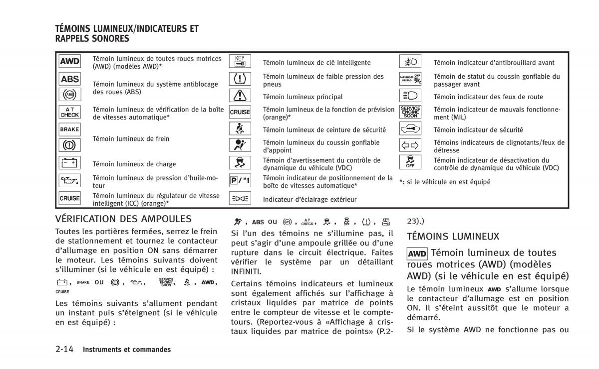 manual  Infiniti Q60 Coupe manuel du proprietaire / page 99