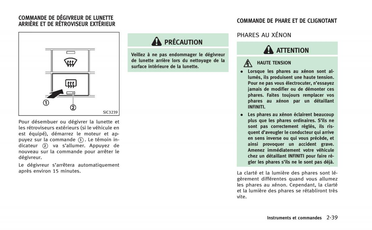 manual  Infiniti Q60 Coupe manuel du proprietaire / page 124