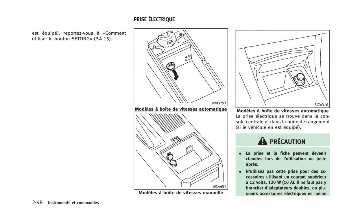 manual  Infiniti Q60 Coupe manuel du proprietaire / page 133