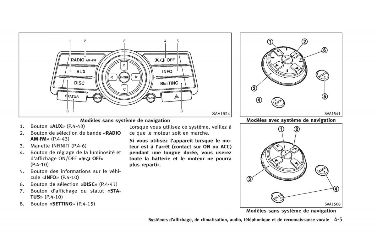 manual  Infiniti Q60 Coupe manuel du proprietaire / page 194