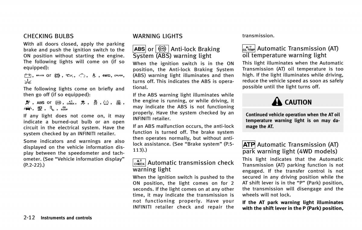 Infiniti QX80 owners manual / page 105