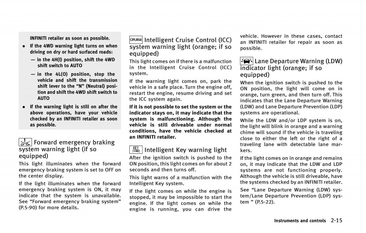 Infiniti QX80 owners manual / page 108