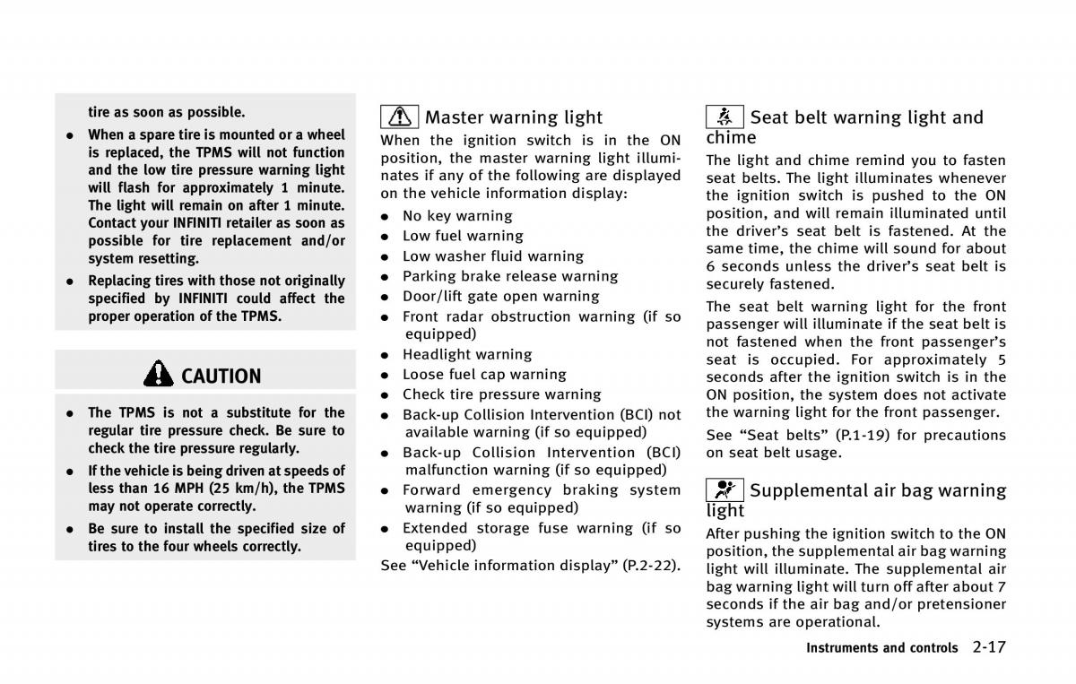 Infiniti QX80 owners manual / page 110