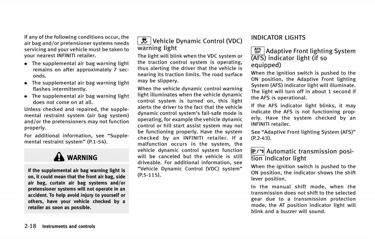 Infiniti QX80 owners manual / page 111