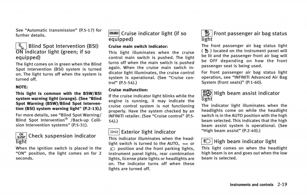 Infiniti QX80 owners manual / page 112