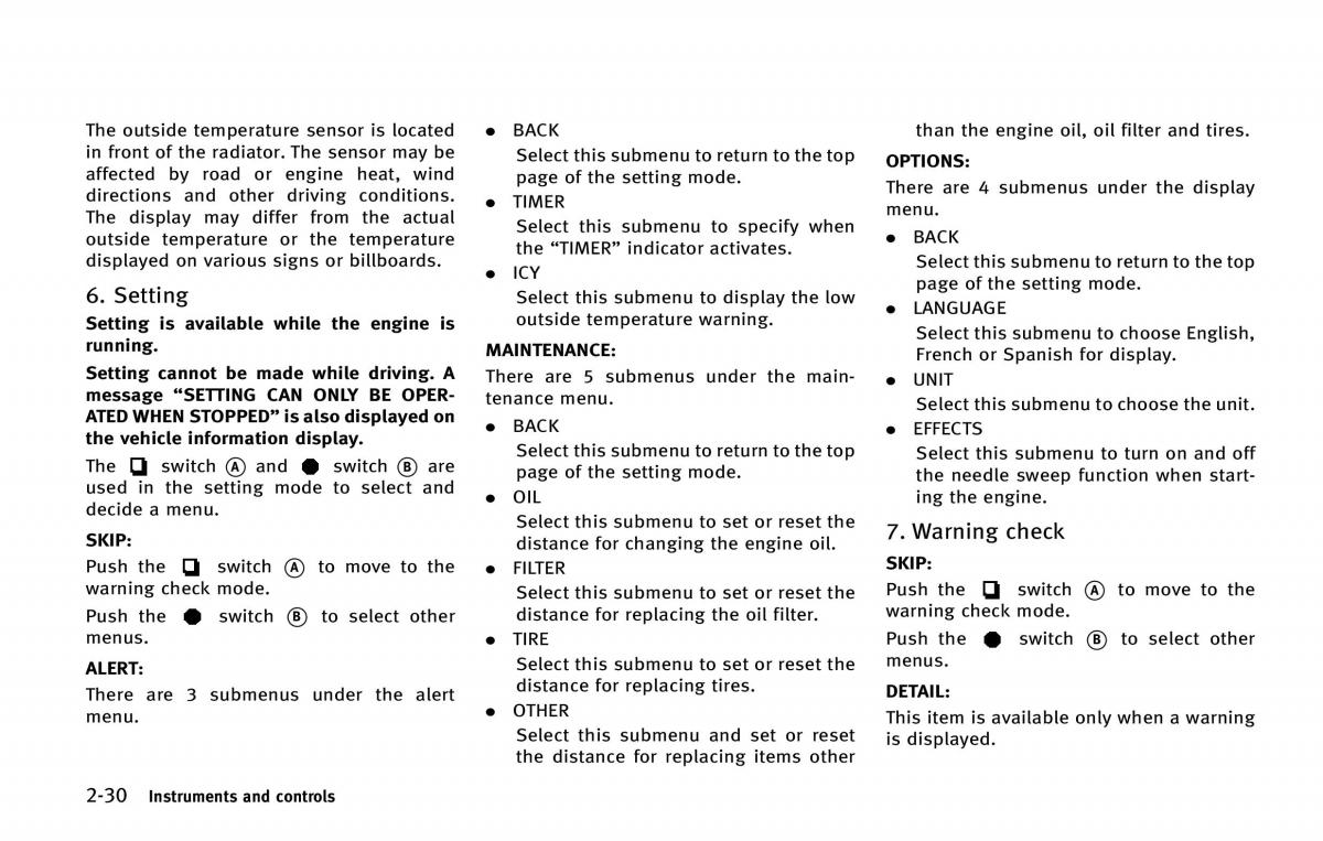 Infiniti QX80 owners manual / page 123