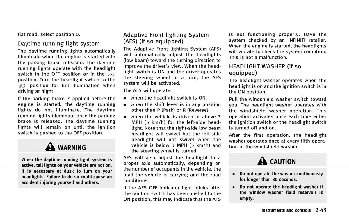 Infiniti QX80 owners manual / page 136