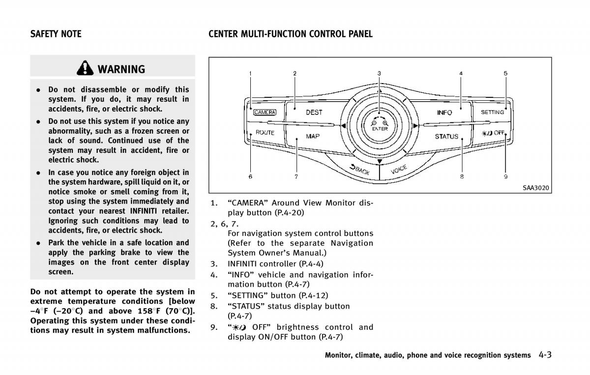 Infiniti QX80 owners manual / page 204