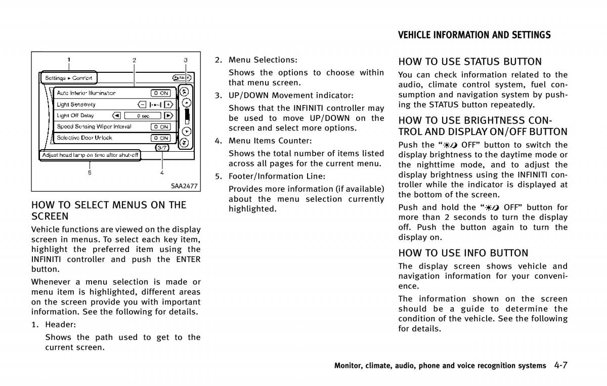 Infiniti QX80 owners manual / page 208