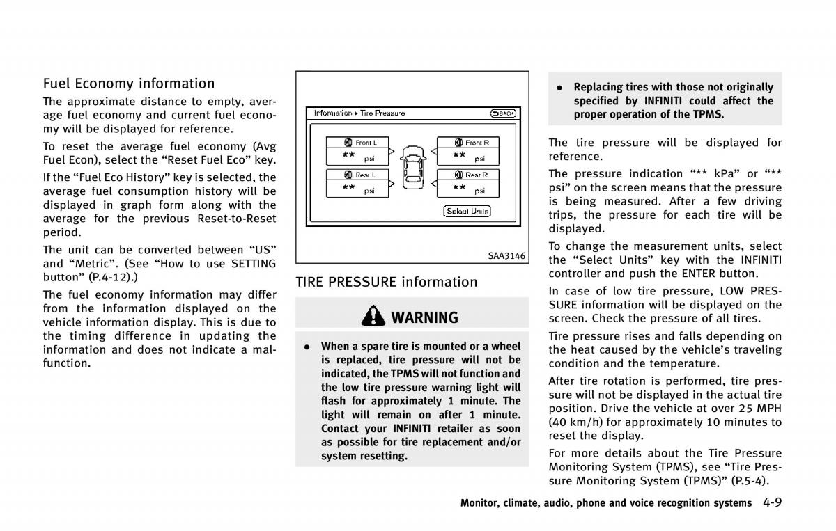 Infiniti QX80 owners manual / page 210