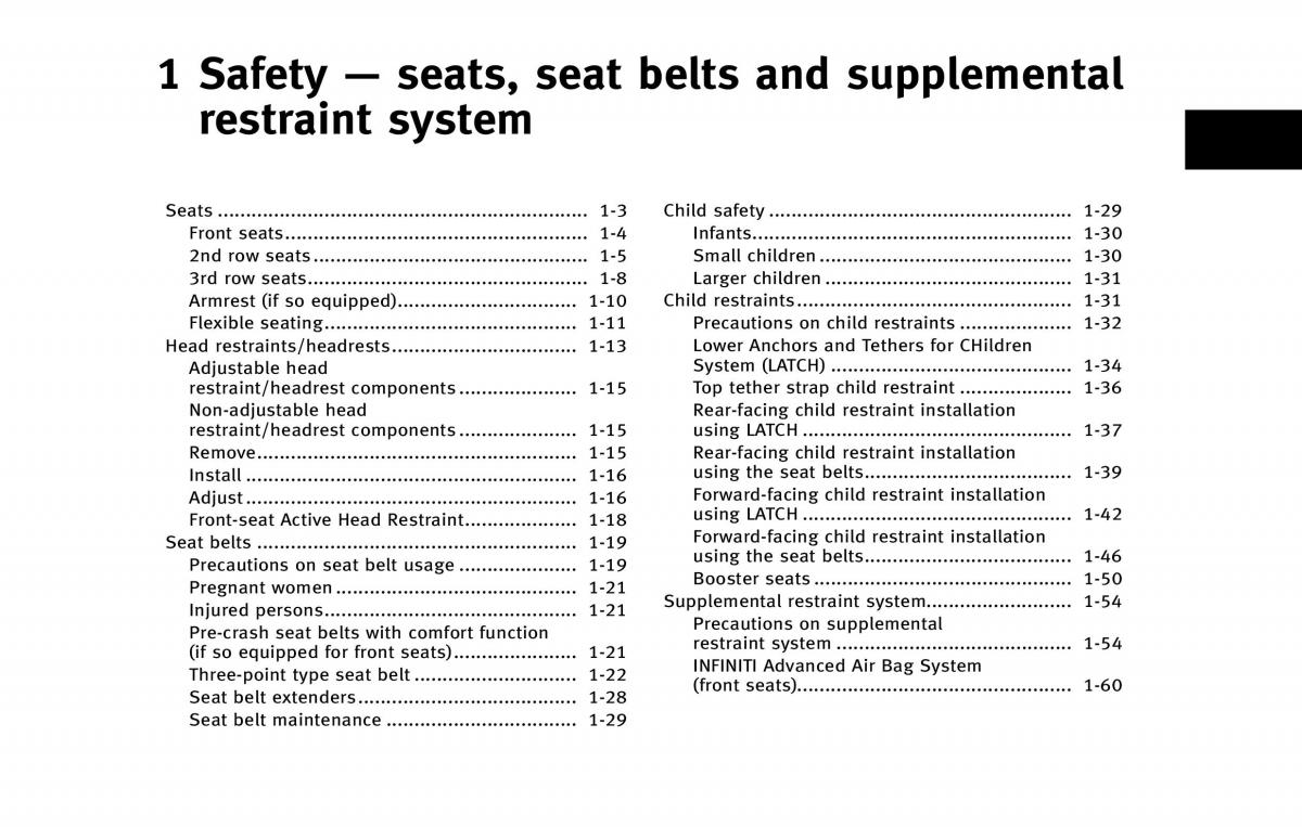 Infiniti QX80 owners manual / page 24