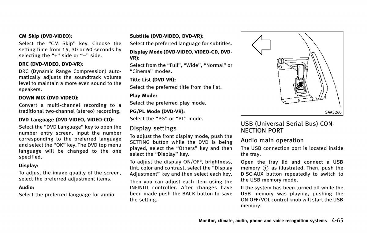 Infiniti QX80 owners manual / page 266