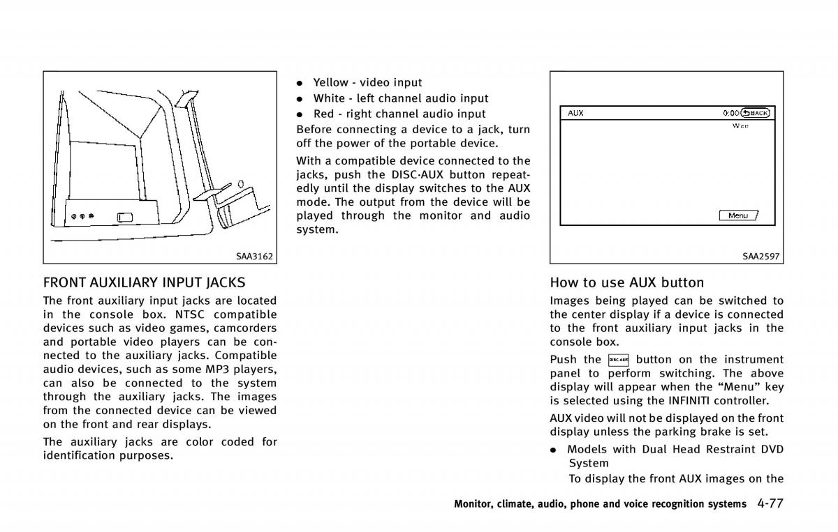 Infiniti QX80 owners manual / page 278