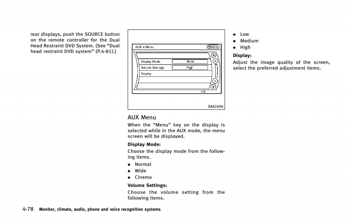 Infiniti QX80 owners manual / page 279