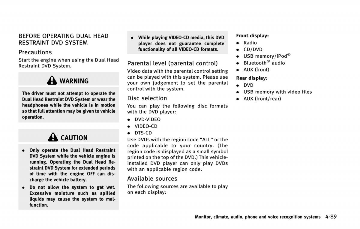 Infiniti QX80 owners manual / page 290