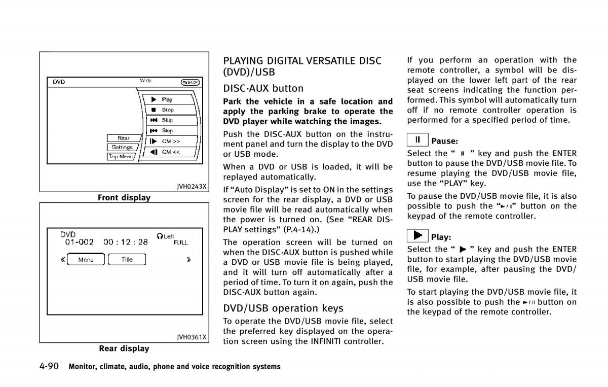 Infiniti QX80 owners manual / page 291