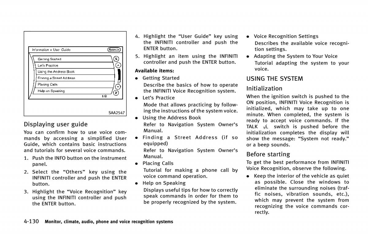 Infiniti QX80 owners manual / page 331