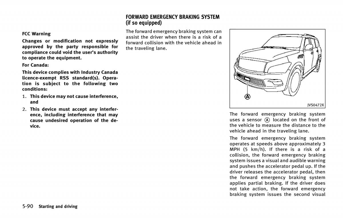 Infiniti QX80 owners manual / page 427