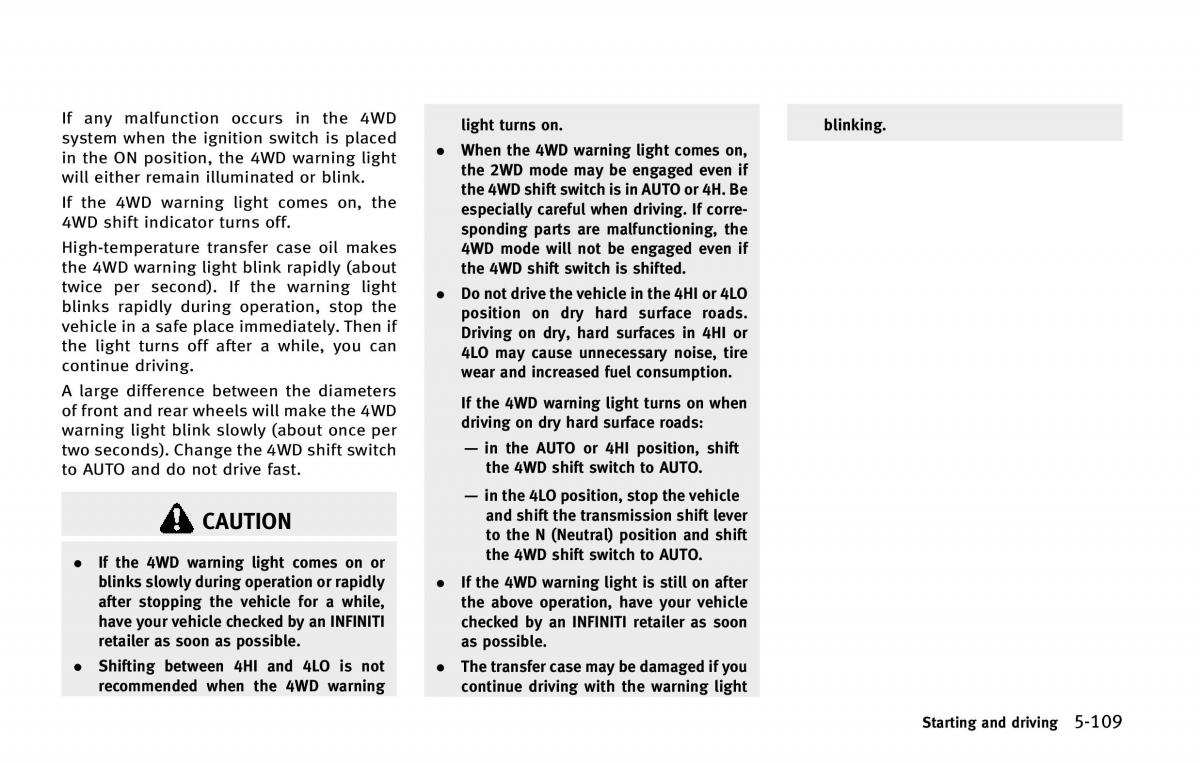 Infiniti QX80 owners manual / page 446