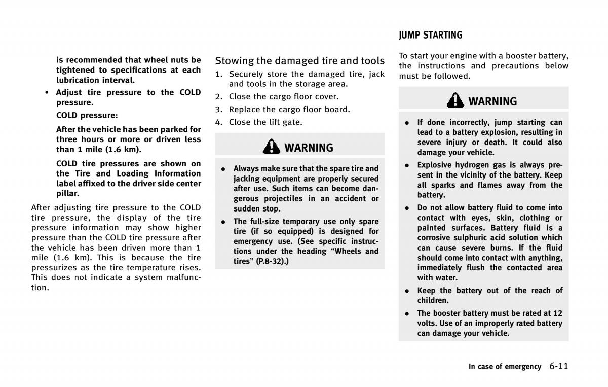 Infiniti QX80 owners manual / page 468