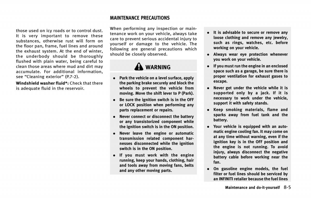 Infiniti QX80 owners manual / page 490