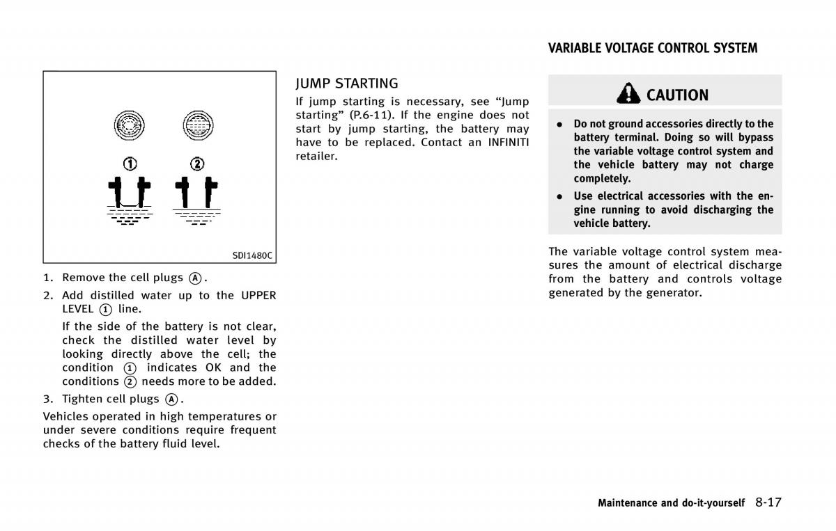 Infiniti QX80 owners manual / page 502