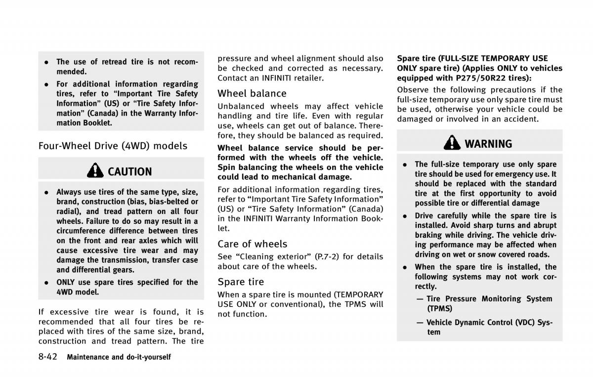 Infiniti QX80 owners manual / page 527