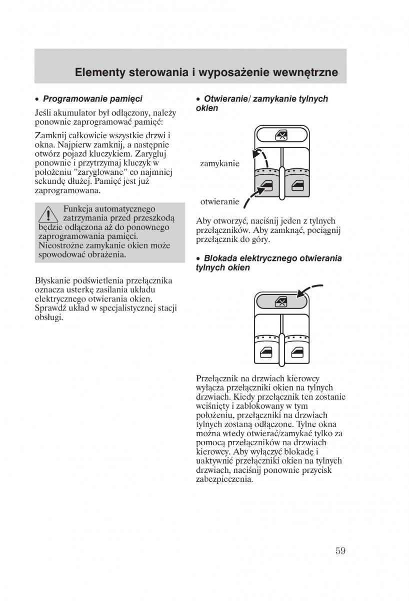 manual Ford Galaxy Ford Galaxy II 2 instrukcja / page 61