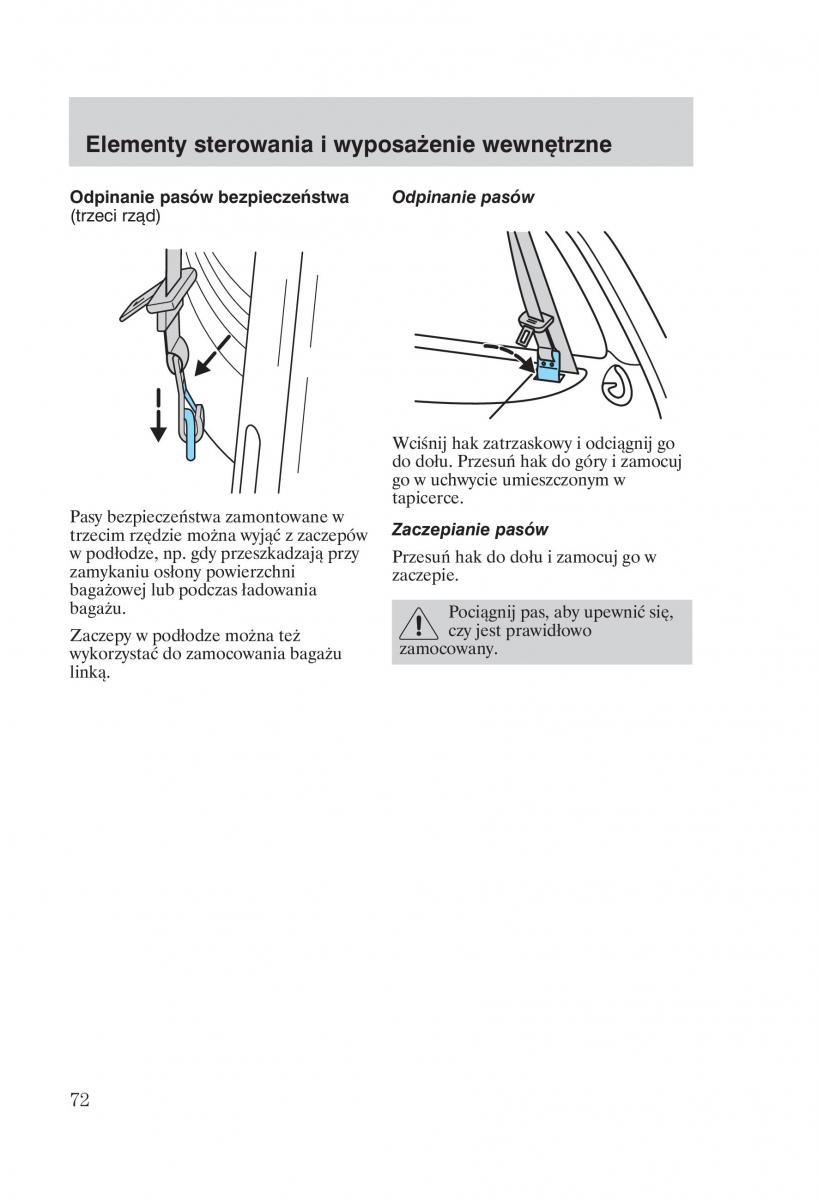 manual Ford Galaxy Ford Galaxy II 2 instrukcja / page 74