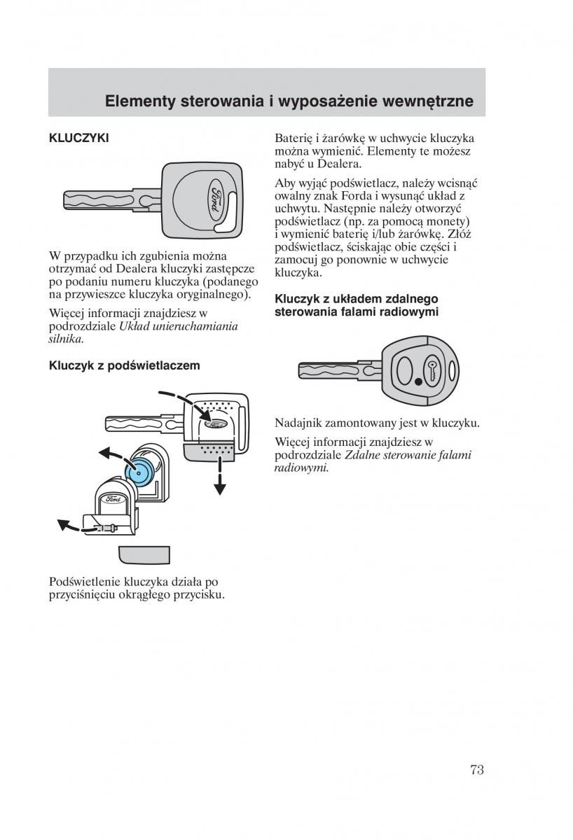 manual Ford Galaxy Ford Galaxy II 2 instrukcja / page 75