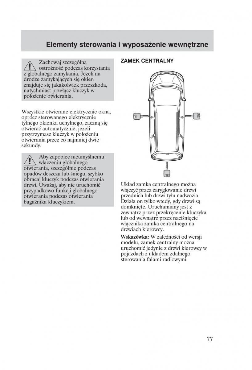 manual Ford Galaxy Ford Galaxy II 2 instrukcja / page 79