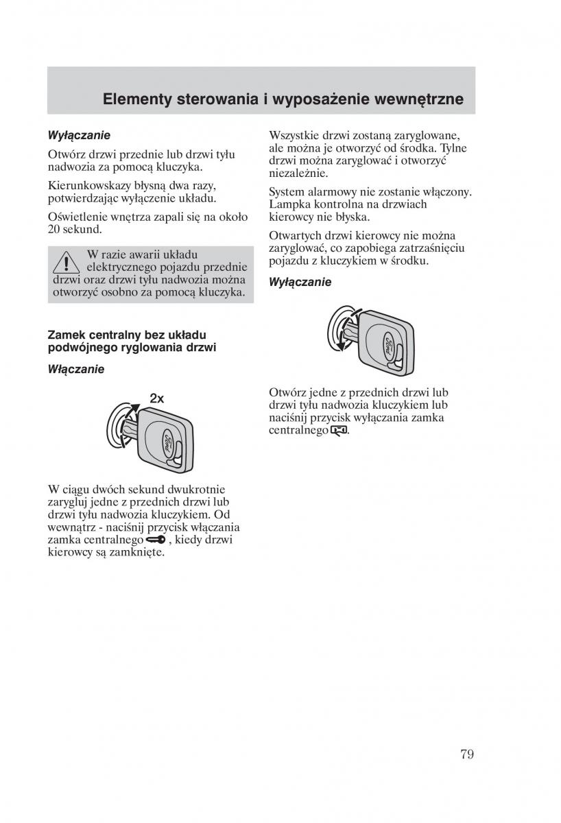 manual Ford Galaxy Ford Galaxy II 2 instrukcja / page 81