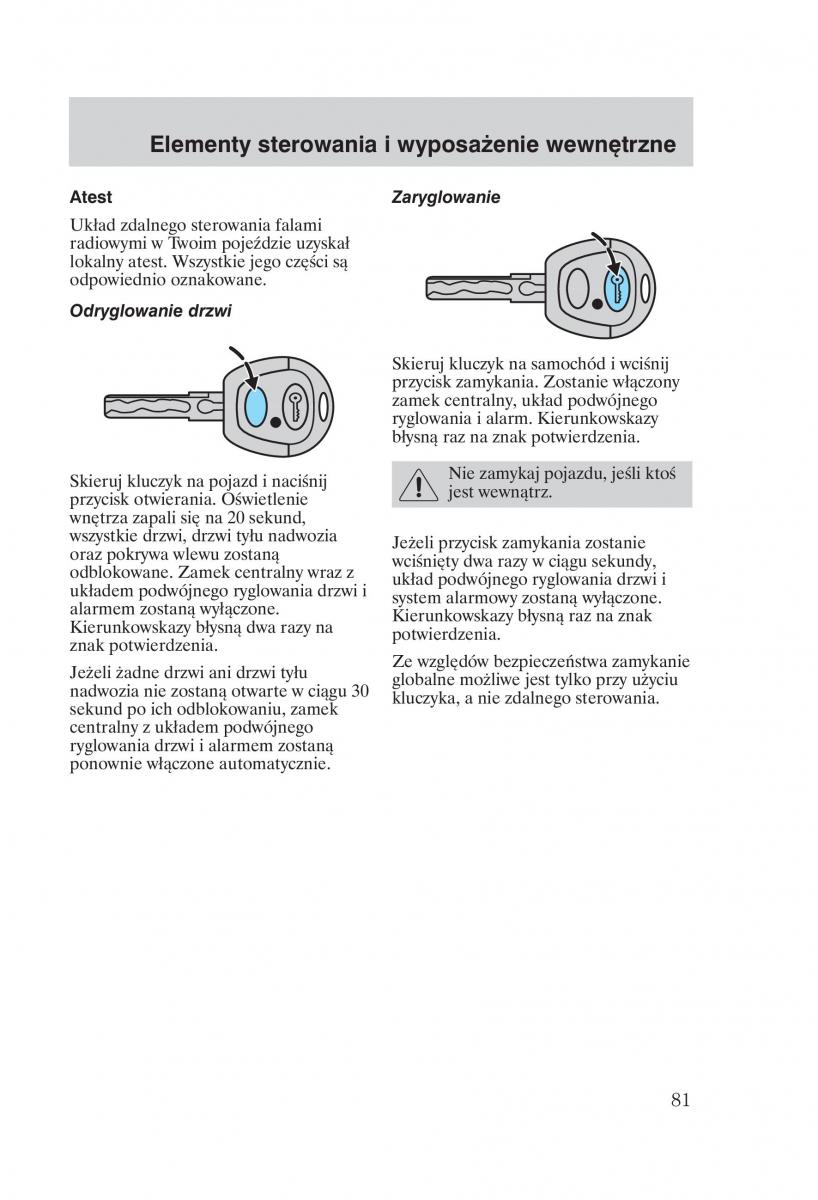 manual Ford Galaxy Ford Galaxy II 2 instrukcja / page 83