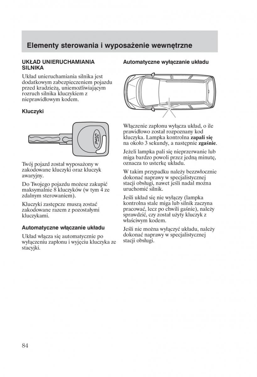 Ford Galaxy II 2 instrukcja obslugi / page 86