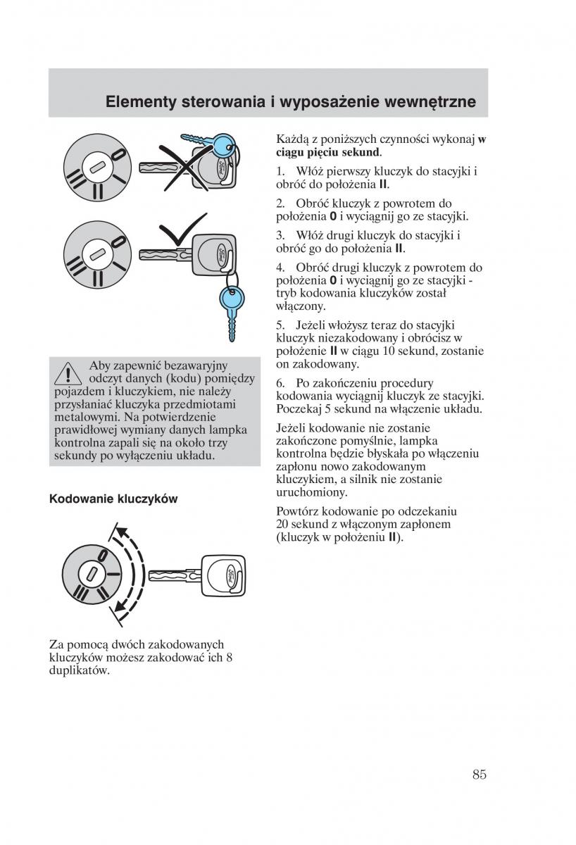 manual Ford Galaxy Ford Galaxy II 2 instrukcja / page 87